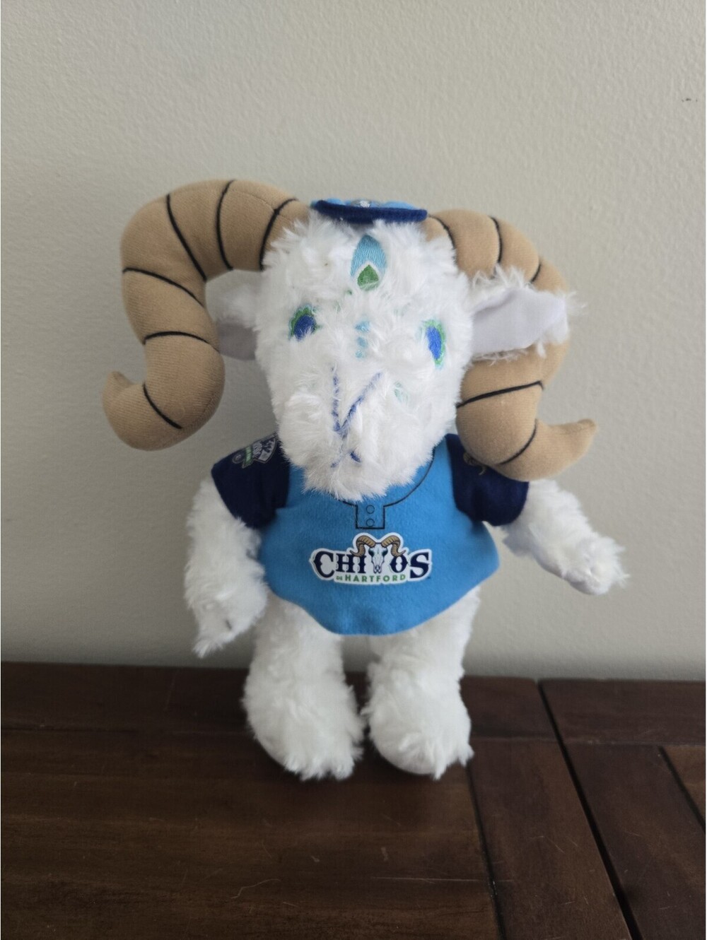 Hartford Yard Goats Los Chivos Mascot Plush Ram Stuffed Animal Minor League 10"